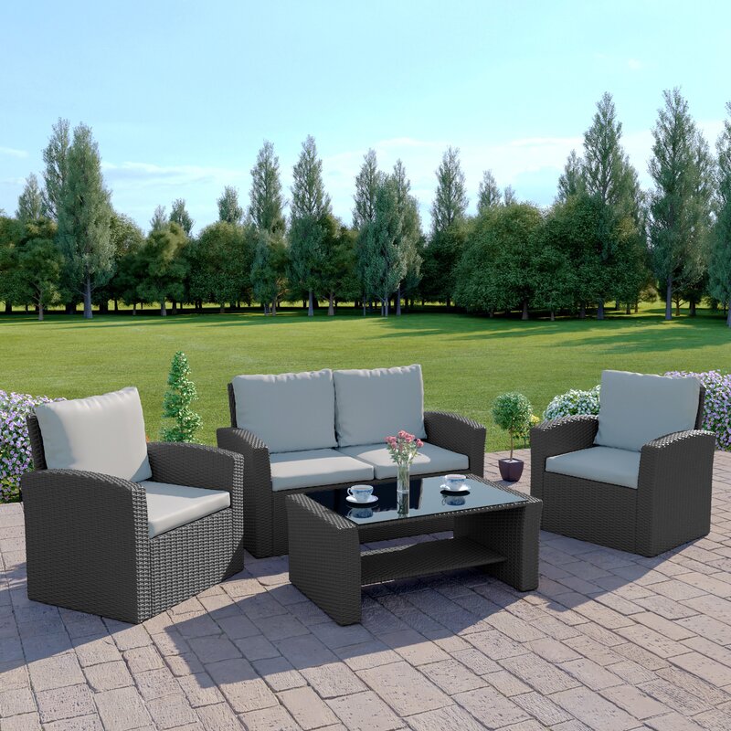 Garten Living 4Sitzer LoungeSet Lantremange aus