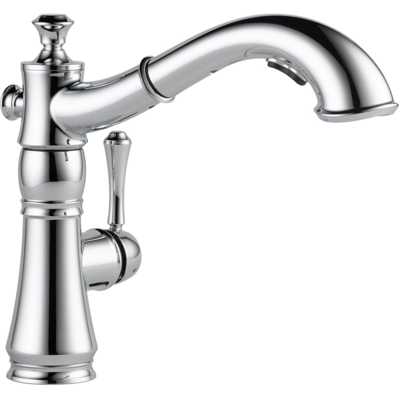 Delta Cassidy Pull Out Single Handle Kitchen Faucet With Diamond