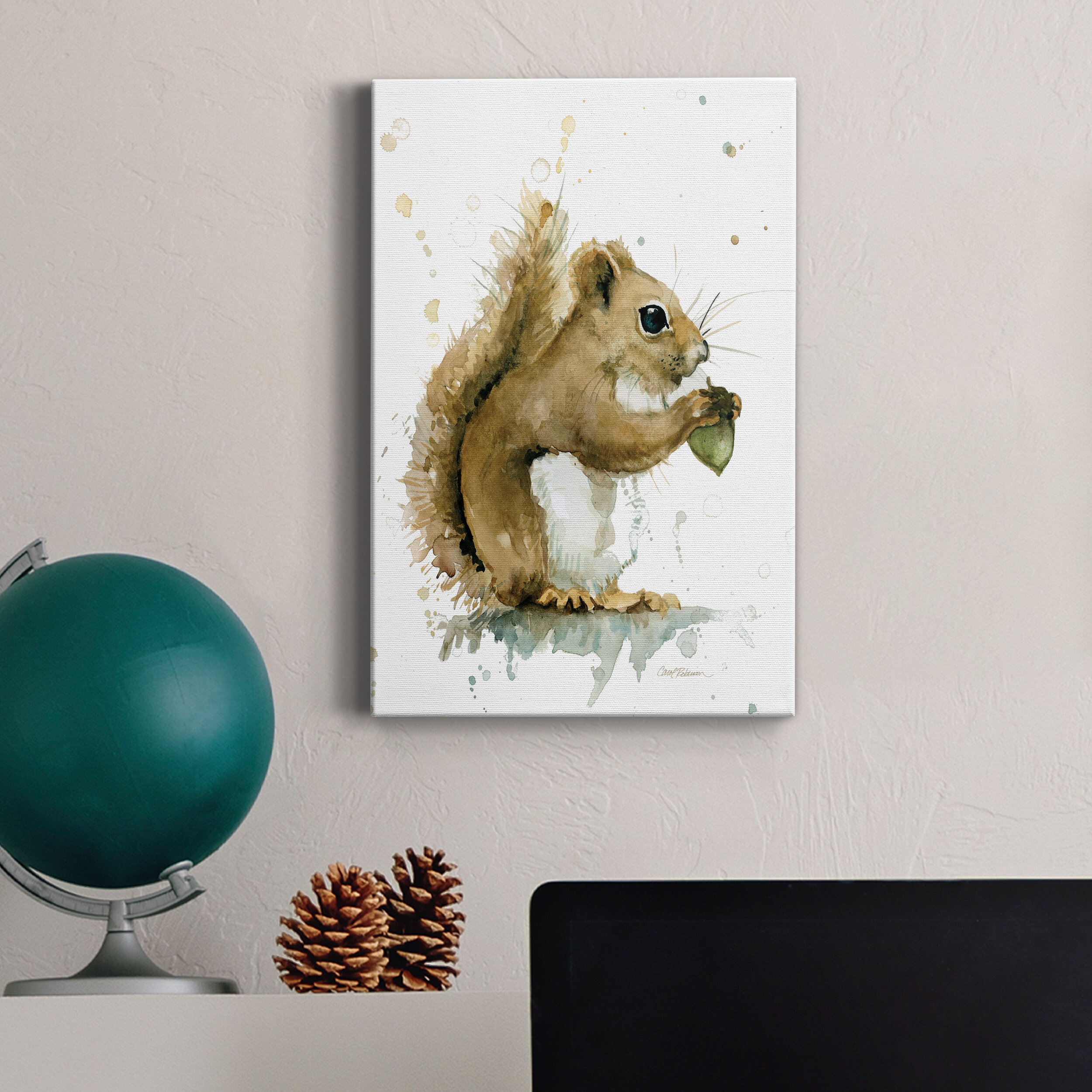 Millwood Pines Harvest Squirrel - Wrapped Canvas Print | Wayfair