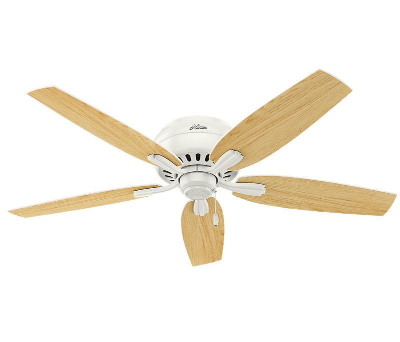 Hunter Fan 52 Newsome 5 Blade Flush Mount Ceiling Fan With Pull Chain And Light Kit Included Reviews Wayfair