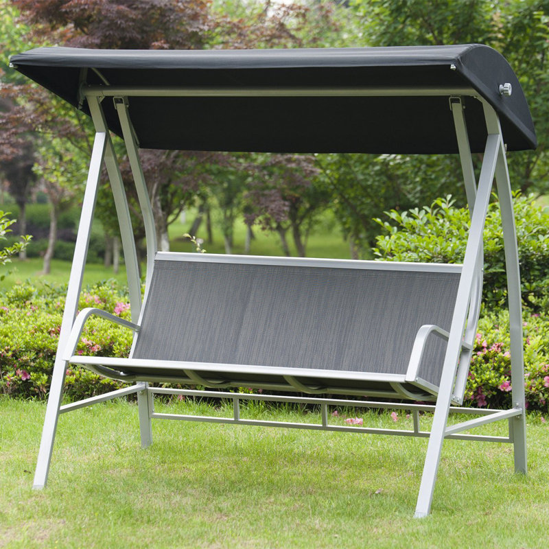 Latitude Run Latura Outdoor Pvc Coated Porch Swing With Stand Reviews Wayfair