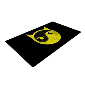 Frederic Levy Hadida Bat Yin Black/Yellow Area Rug