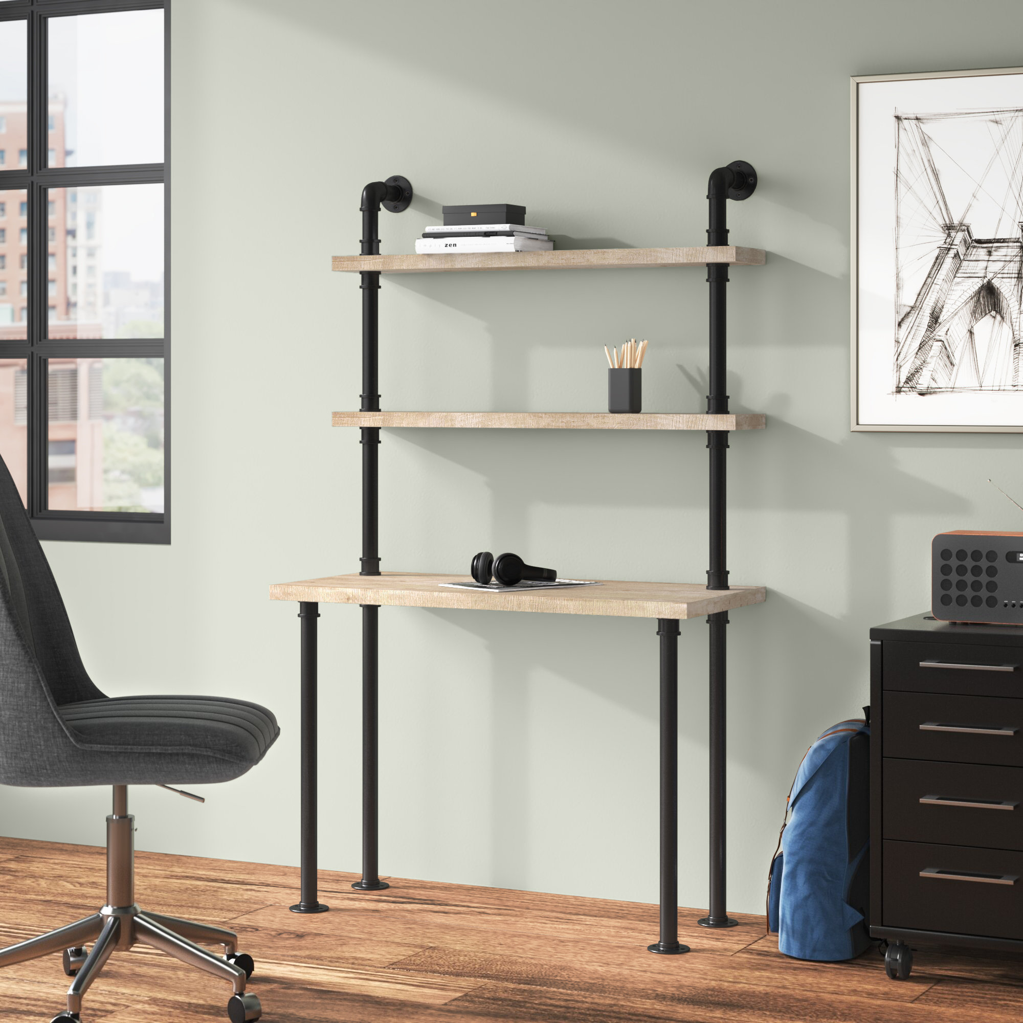 ladder desk and chair