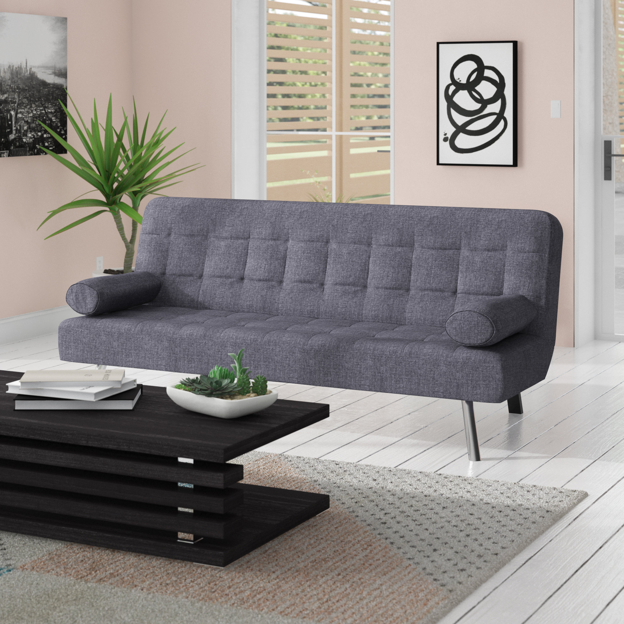 Zipcode Design Acker 2 Seater Clic Clac Sofa Bed Reviews