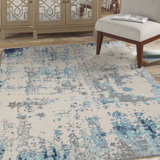 Wyona Abstract Light Gray Area Rug