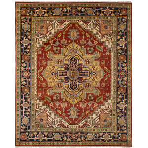 One-of-a-Kind Charleena Hand-Knotted Wool Dark Copper Indoor Area Rug