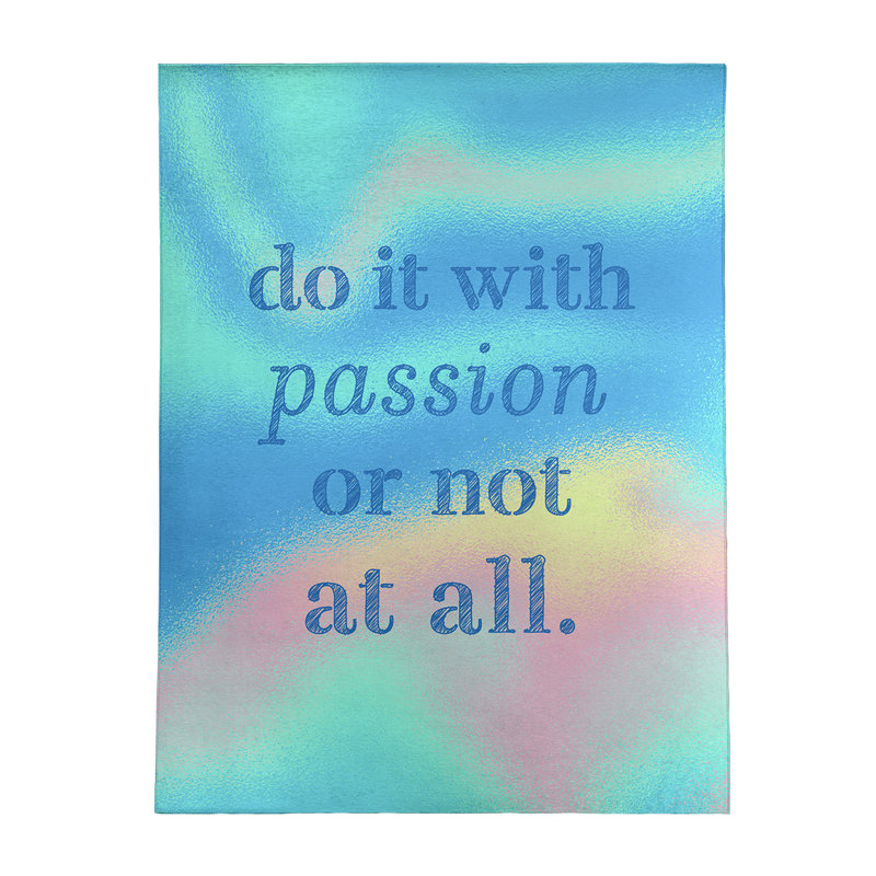 East Urban Home Multicolor Background Passion Inspirational Quote Poly Chenille Rug Wayfair