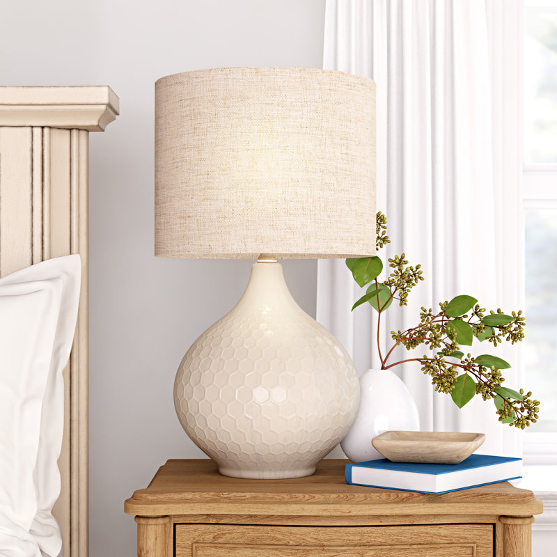 etched birches table lamp