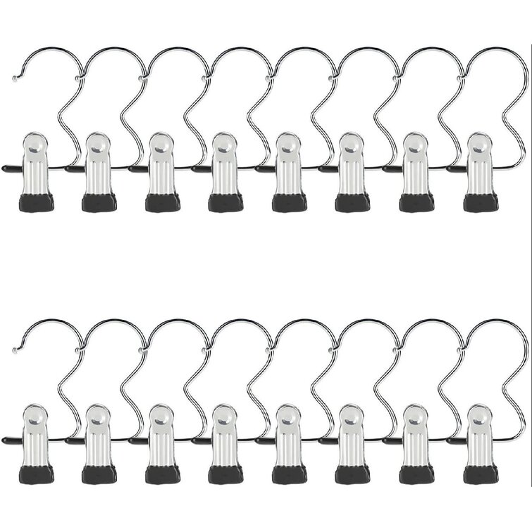 20 Pack Laundry Hook Boot Clips Hanger Clips Hold Hanging Clothes Pins Hooks