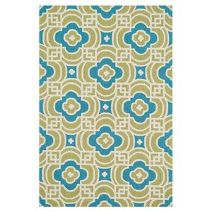 Francesca Hand-Woven Lime/Blue Area Rug