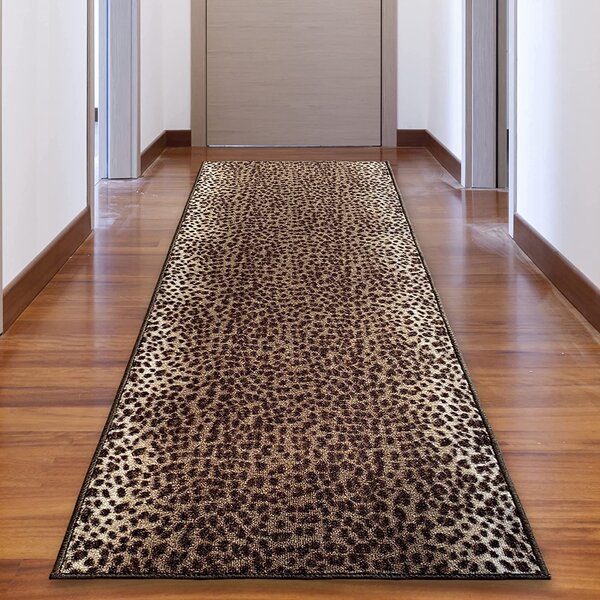 Grey Cream Long Runner Rugs Zebra Animal Print Living Room Hallway Mats Modern 