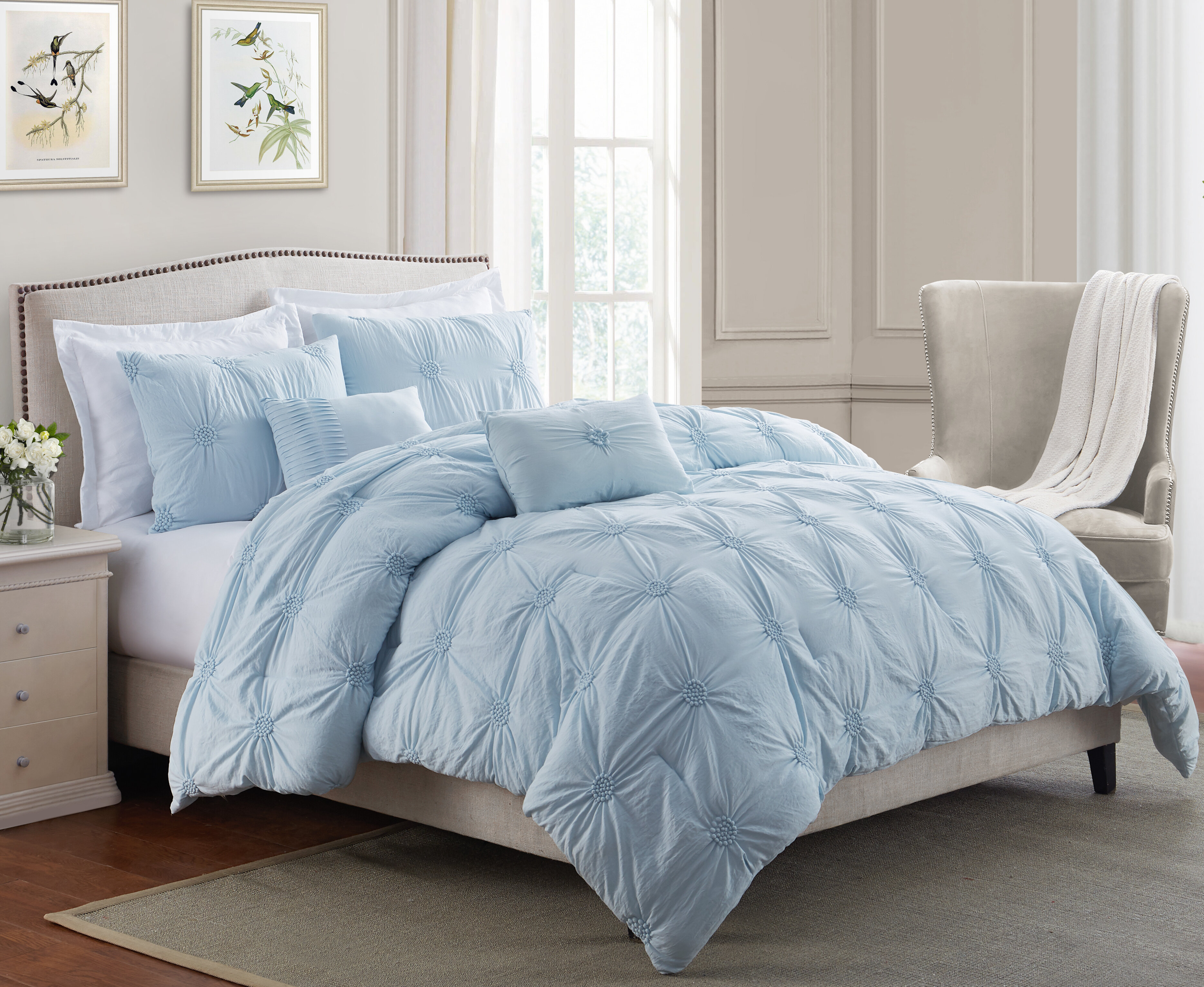 light blue comforter set twin xl