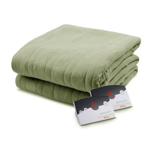 Green Heated Blankets Throws You Ll Love Wayfair Davina Micro Plush Electric Heated Blanket