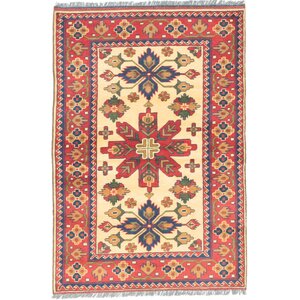 One-of-a-Kind Kargahi Hand-Knotted Red / Yellow Area Rug
