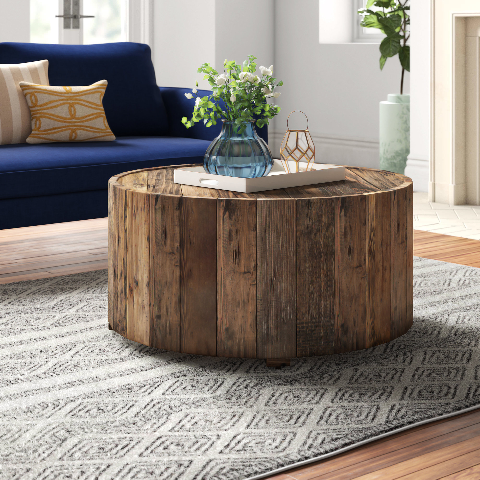 Castalia Round Natural Wood Coffee Table / Coffee Tables Target : A