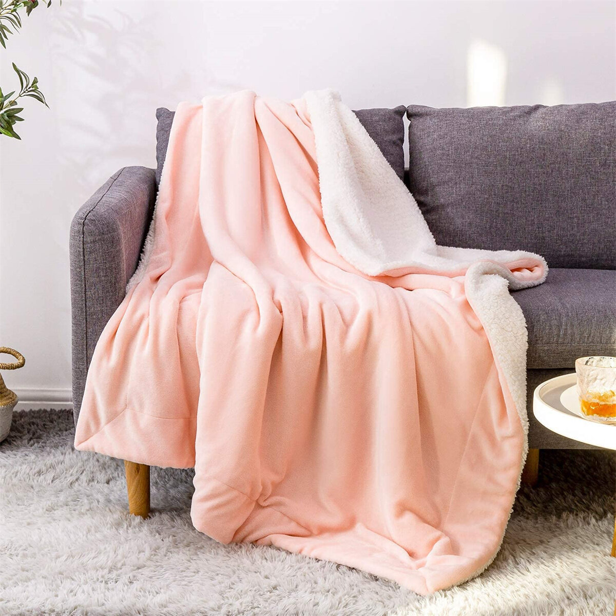 StangH Velvet Curtains & Flannel Fleece Blanket Twin Size 