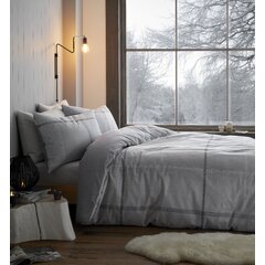 silentnight brushed cotton duvet cover grey