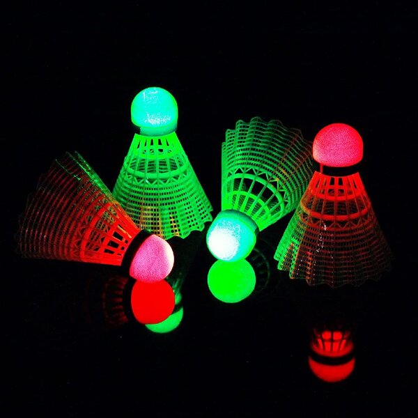 Lovely 1* Dark Night LED Badminton Shuttlecock Birdies Lighting Multicolours US 
