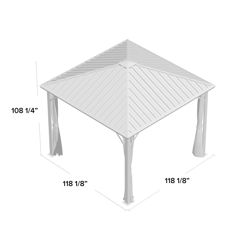 Sojag Dakota 10 Ft W X 10 Ft D Aluminum Patio Gazebo Wayfair