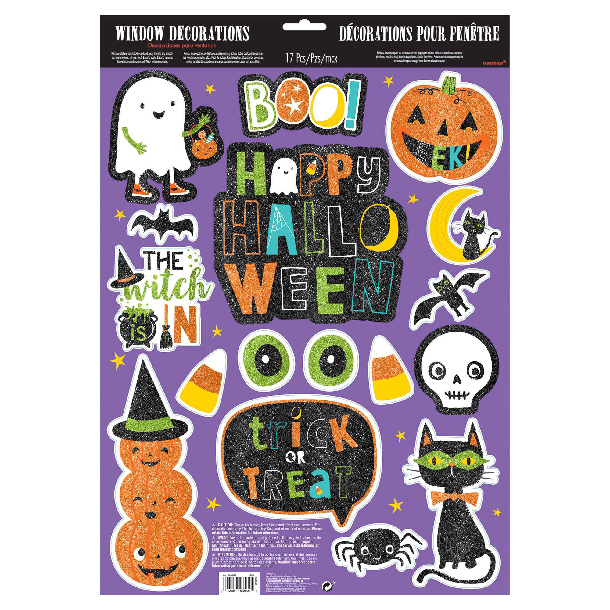 Amscan Halloween Window Sticker Decorations 