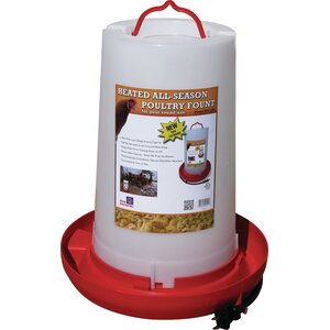 Heated Plastic Poultry Fount