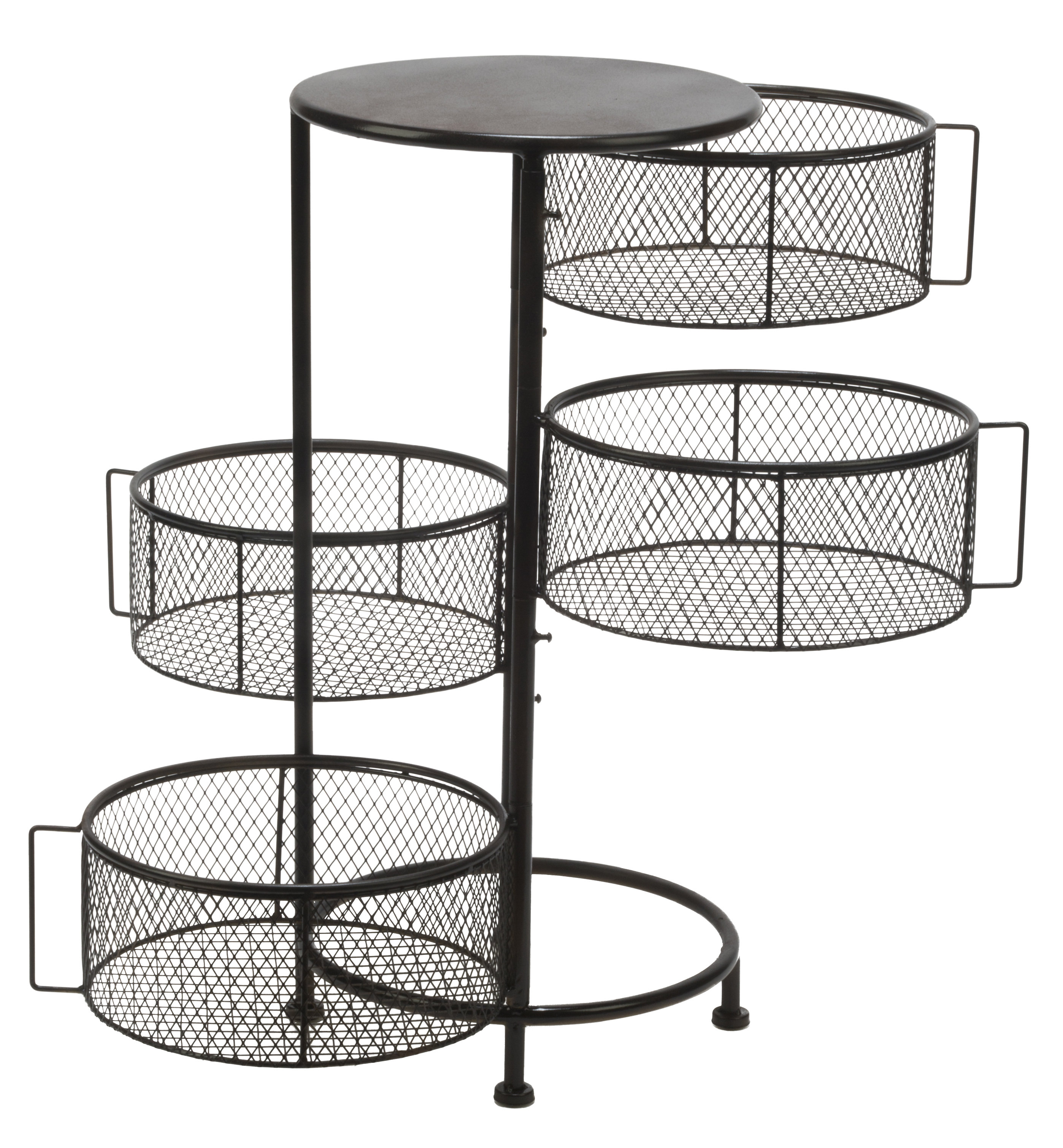 Williston Forge Meisel Bin Mesh Swivel Display 4 Drawer Storage