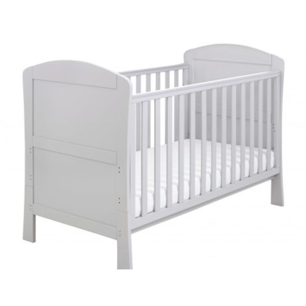 white dropside cot