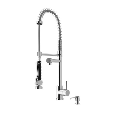 Vigo Zurich Pull Down Single Handle Kitchen Faucet With Optional