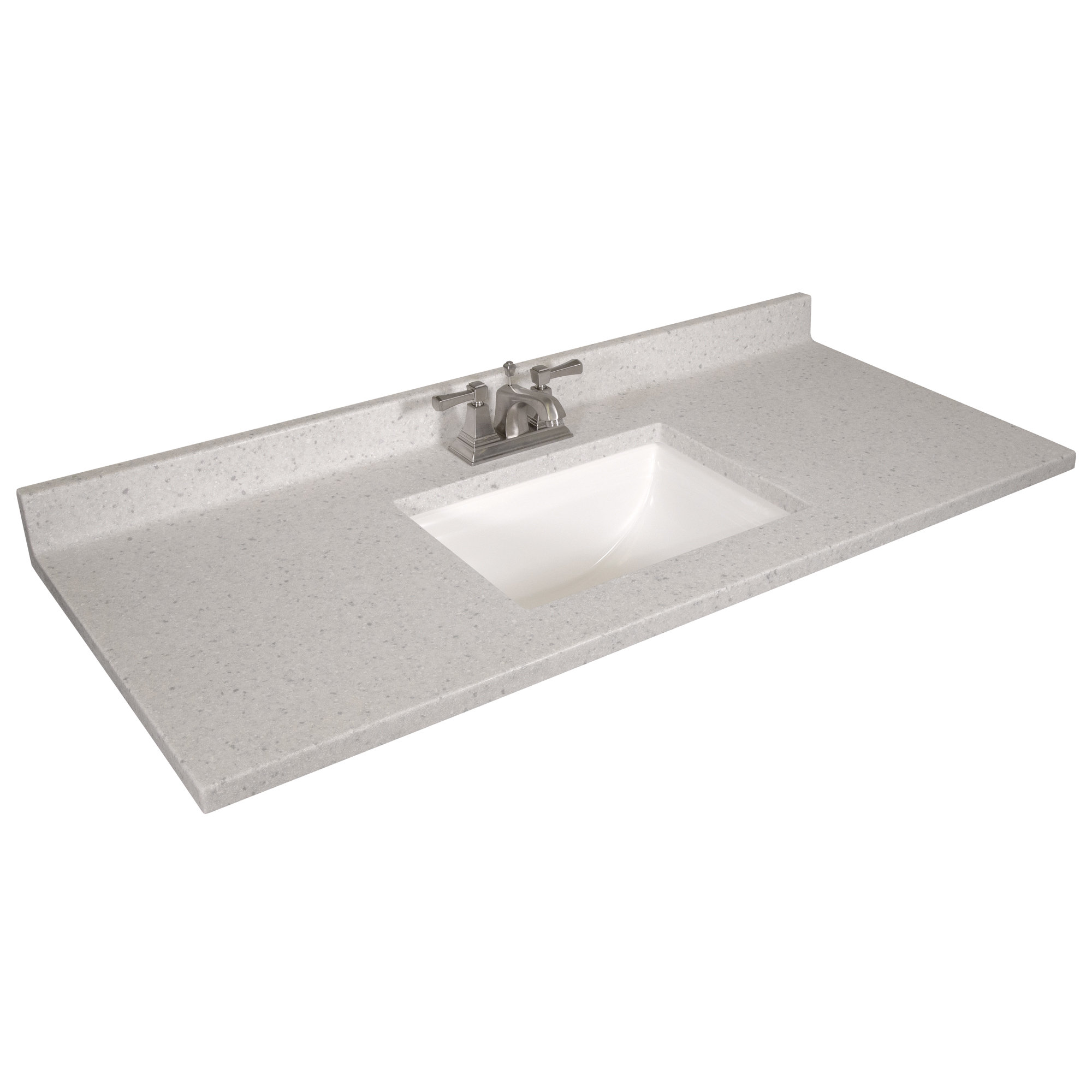Design House Cultured Marble Single Wave Bowl Vanity Top 49x22 Wave Bowl Vanity Top 49x22
