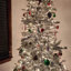 The Holiday Aisle® Slender Green Flocked/Frosted Christmas Tree with ...