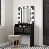 Lighted Vanity Mirror Desk Wayfair