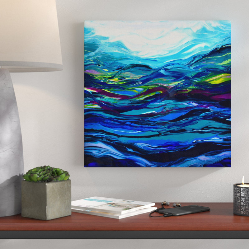 Wrought Studio Acrylic Resin Waves Under Water Ripples Abstract