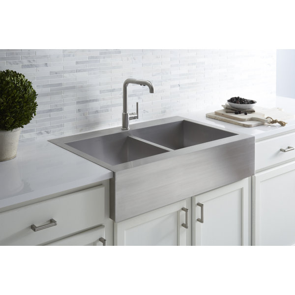 Top Mount Stainless Steel Kitchen Sinks kohler vault 35-3/4" x 24-5/16" x 9-5/16" top mount double bowl Top Mount Stainless Steel Kitchen Sinks kohler vault 35-3/4" x 24-5/16" x 9-5/16" top mount double bowl