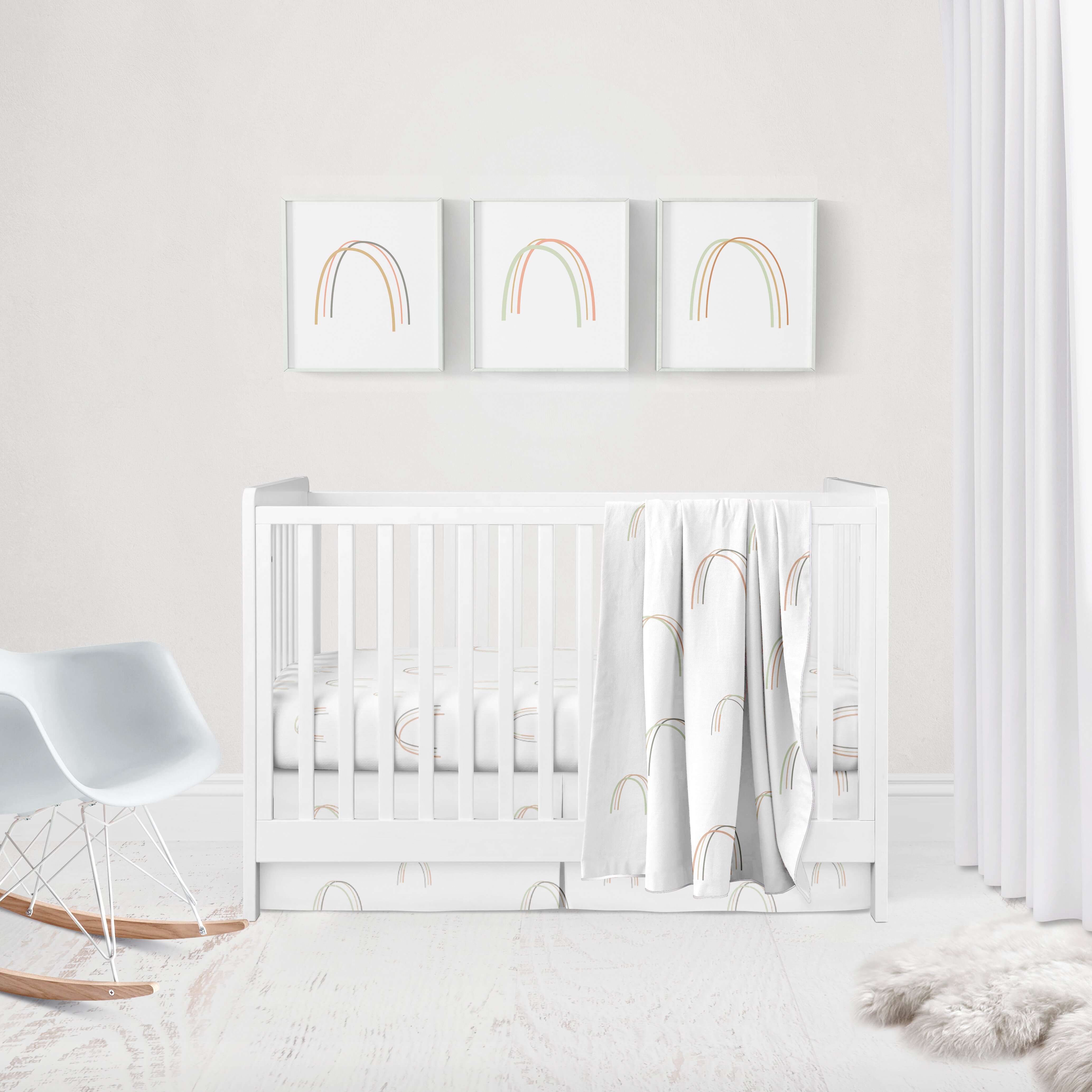 rainbow crib set