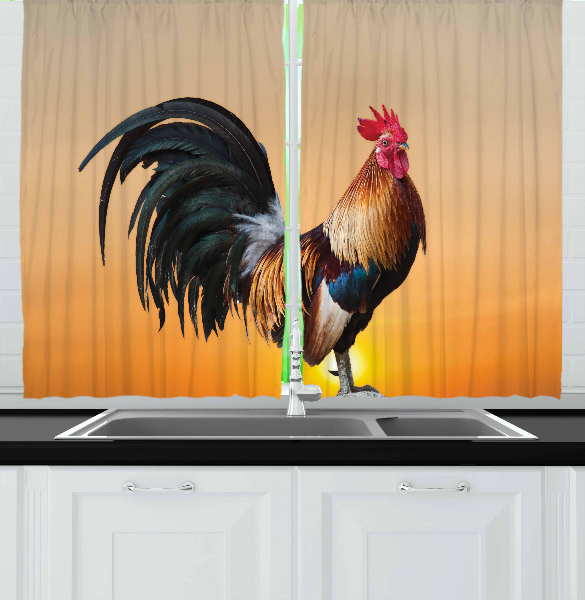 Chicken and Cockerel Print Scarf 100/% Cotton Gift Idea
