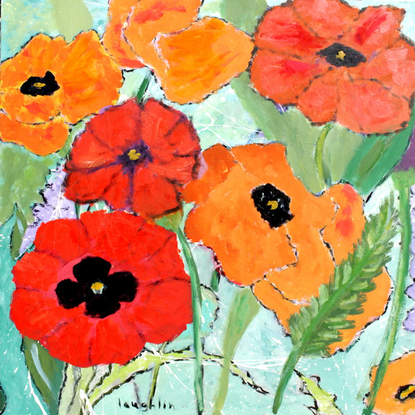 Buy Art For Less Pretty Red And Orange Flowers By Brendan