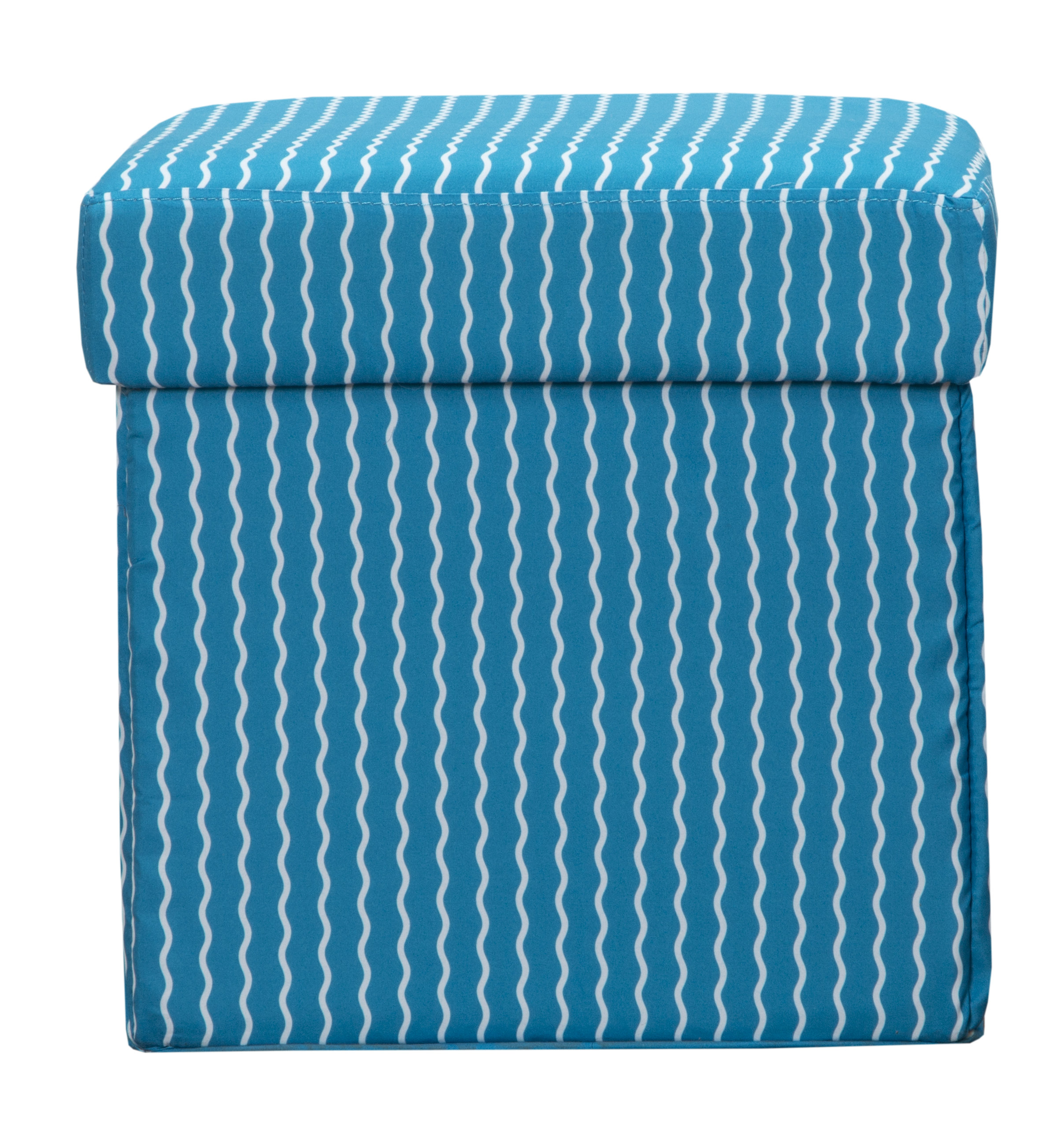 Crayola Serpentine Stripe Cerulean Storage Ottoman Wayfair