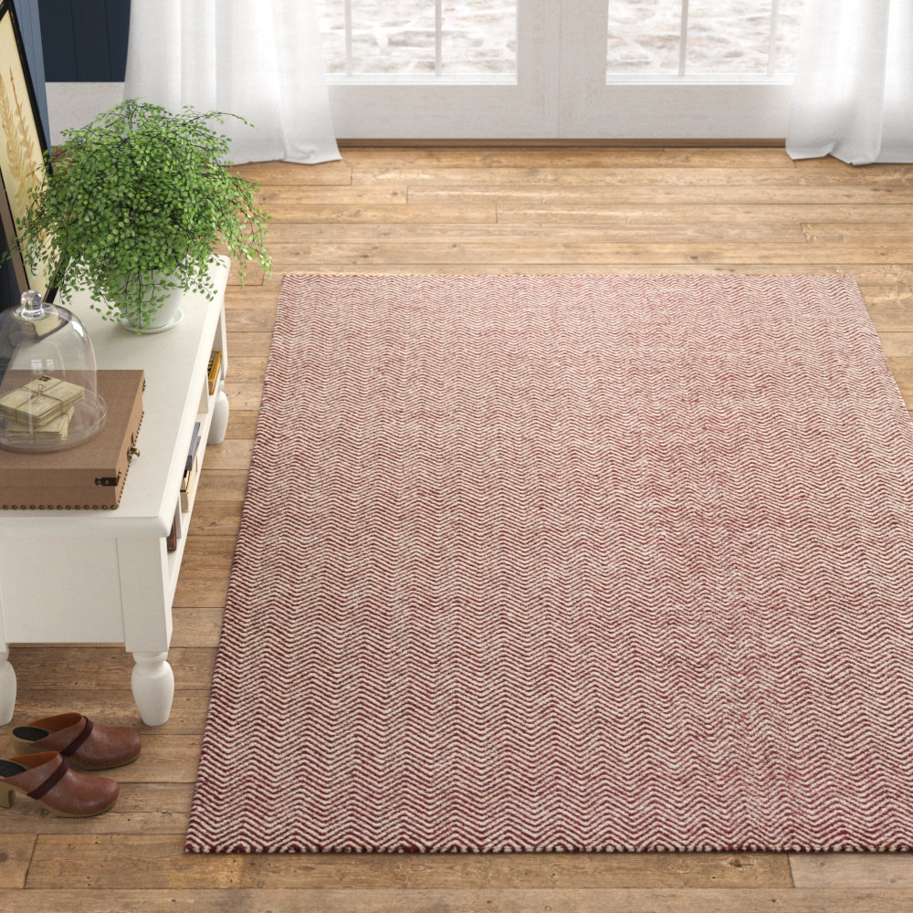 Birch Lane Ava Handmade Tufted Wool Burgundy Area Rug Reviews Wayfair