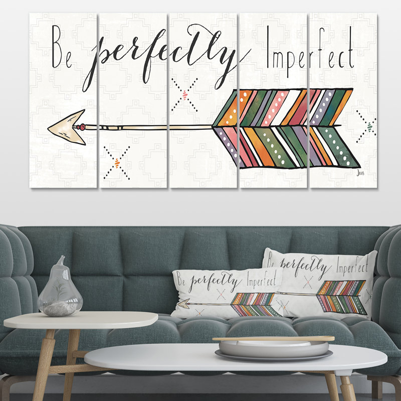 East Urban Home Be Perfectly Imperfect Boho Arrow I Painting