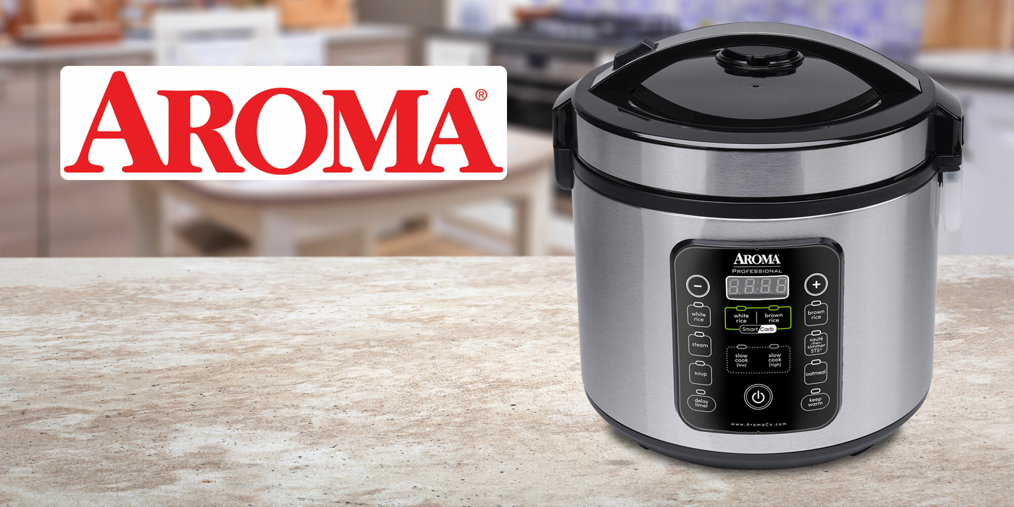 Aroma 20-Cup Smart Carb Rice Cooker 