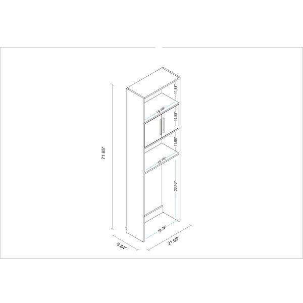 Wrought Studio Kennison 21 06 W X 71 65 H Over The Toilet Reviews Wayfair