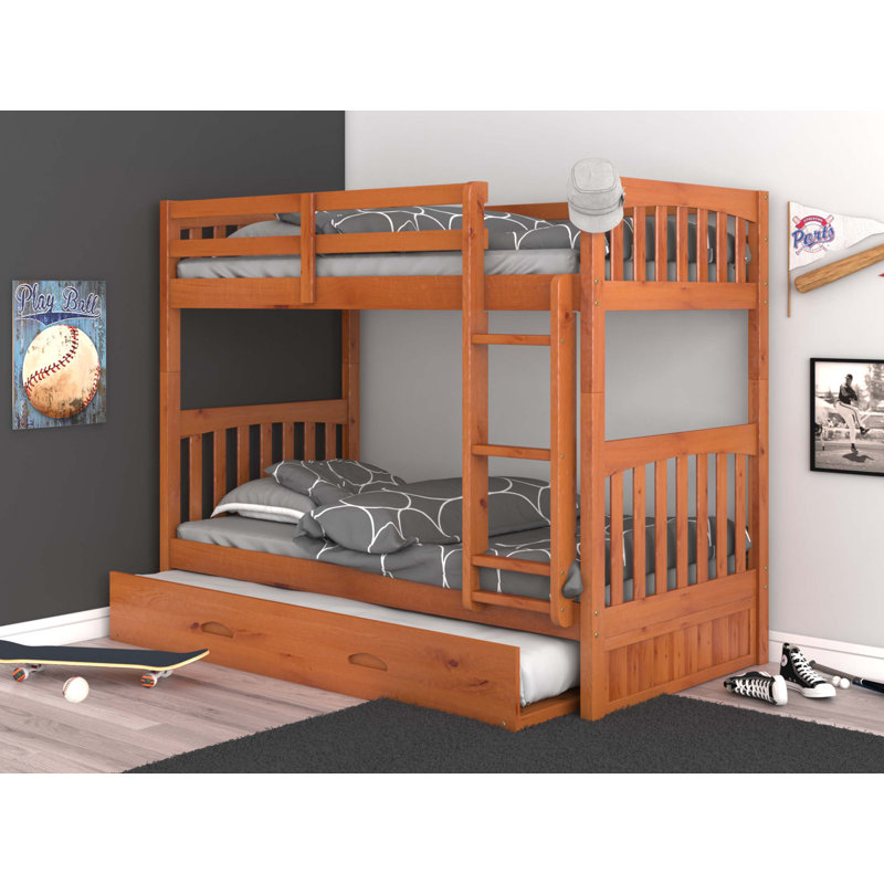 Norberto Twin Bunk Bed with Trundle & Reviews Birch Lane