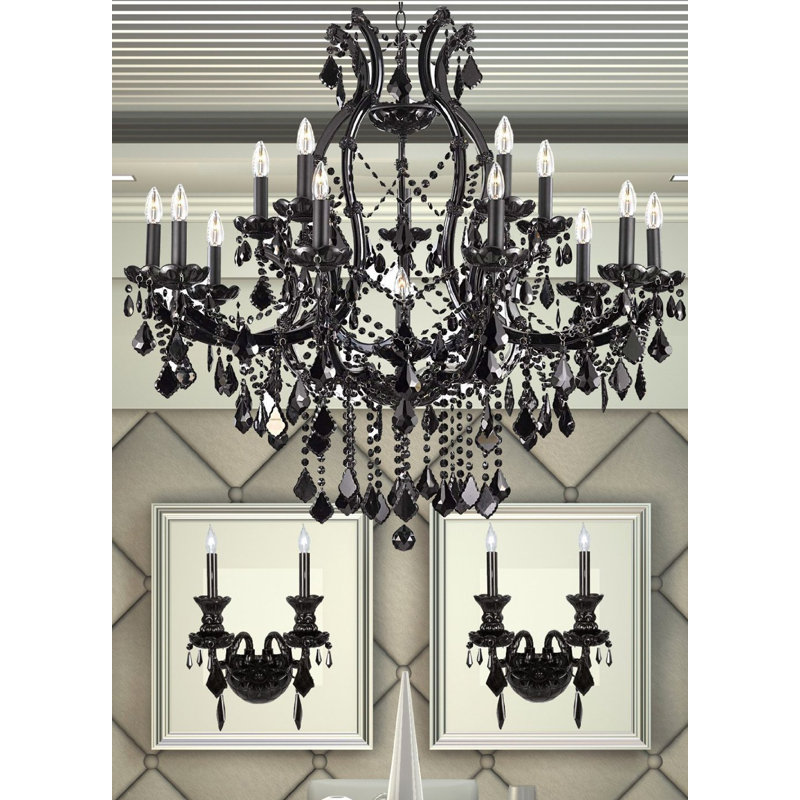 House Of Hampton Keeler 3 Piece Candle Style Chandelier And Wall Keeler 3 Piece Candle Style Chandelier And Wall Sconce Set