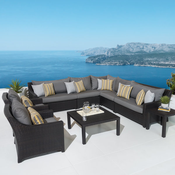 northridge 9 piece dining set with sunbrella cushions