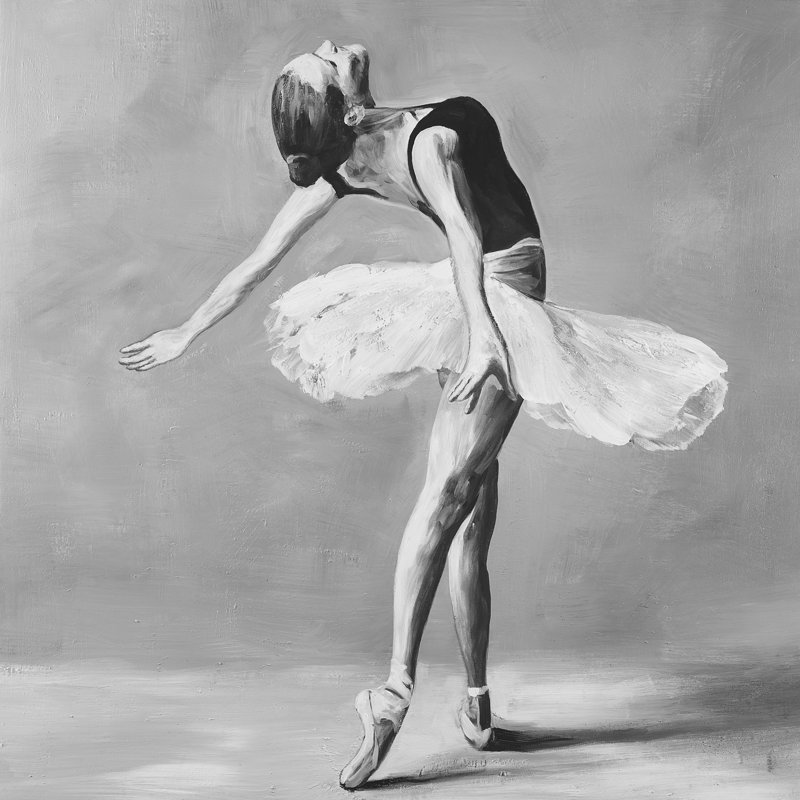 House Of Hampton Classic Ballet Dancer Oil Painting Print On