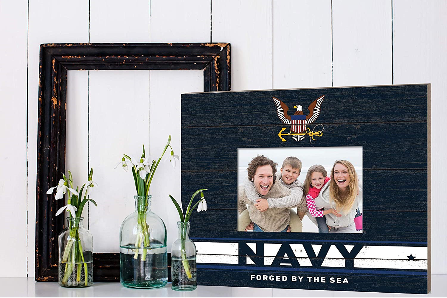 Kh Sports Fan Navy Team Spirit Slat With Logo Picture Frame Wayfair