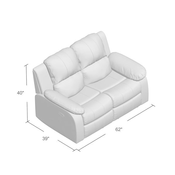 Latitude Run Malec 60 Wide Faux Leather Pillow Top Arm Reclining Loveseat Reviews Wayfair