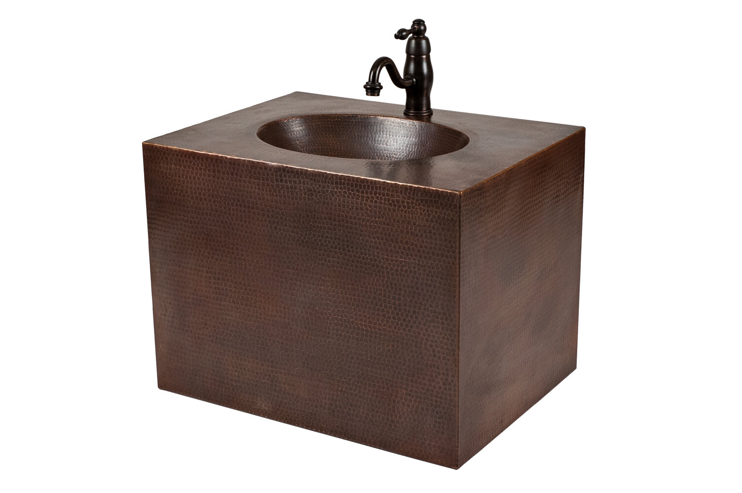 Gracie Oaks 24 Single Hand Hammered Copper Wall Mount Bathroom