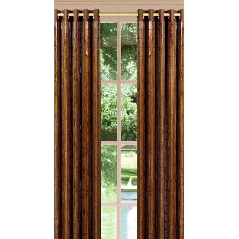 Bay Isle Home Sawyers Bamboo Grommet Top Curtain Panel Reviews Wayfair Bay Isle Home Sawyers Bamboo Grommet