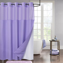 Holder Soap Dispenser Comfort Bay Bath 4 Pc Floral Purple Shower Curtain Hooks 